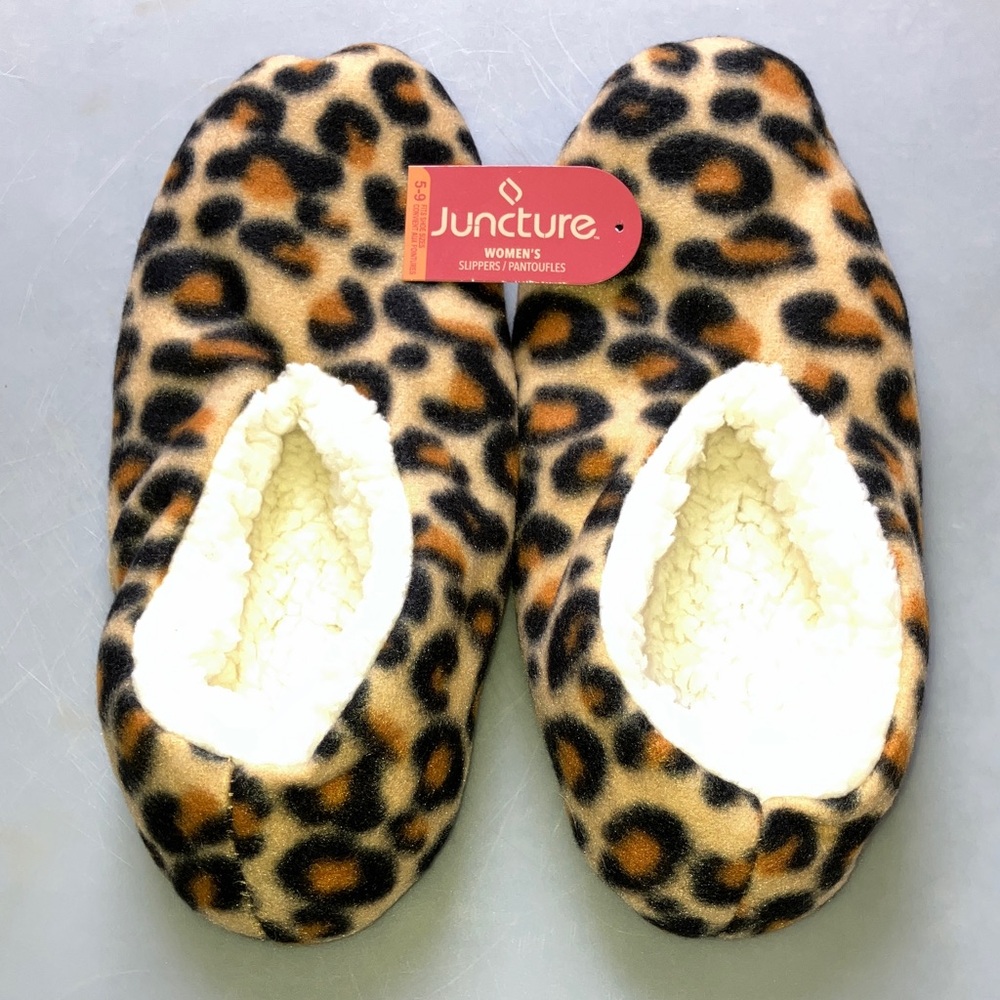 Juncture Kids Leopard Print Slippers